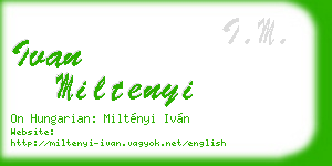 ivan miltenyi business card
