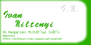 ivan miltenyi business card